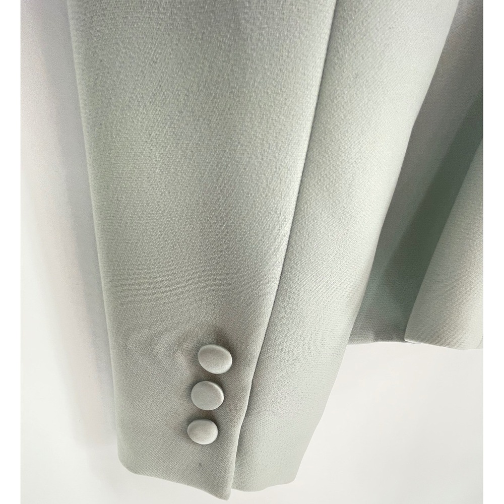 Vtg Kasper for A.S.L. Women Blazer 4 Peplum Shawl Collar Gray Double Breasted - Picture 9 of 11